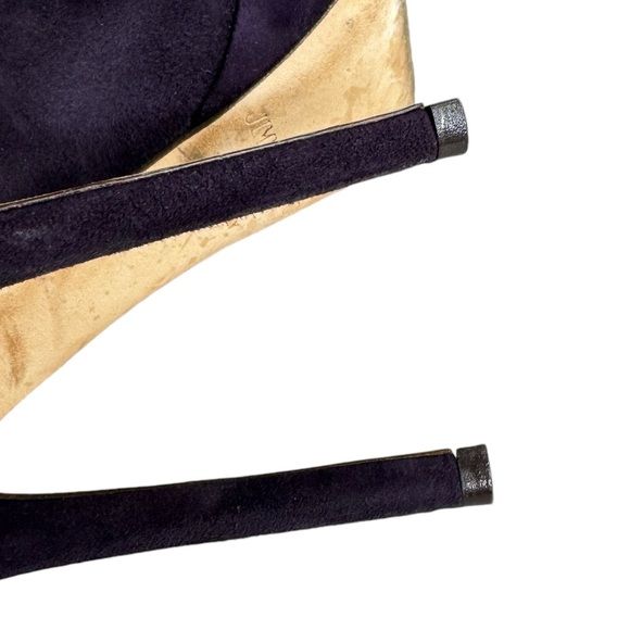 Jimmy Choo Cosmic Eggplant Dark Plum Suede Platform Pumps - Picture 9 of 10